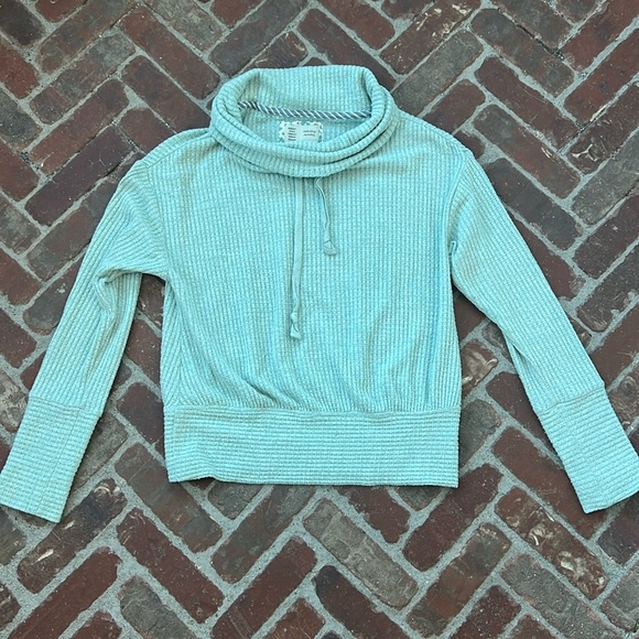 Anthropologie Saturday Sunday Cowl Neck Waffle Knit Sweater - Picture 1 of 4